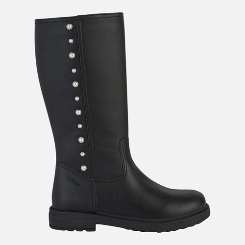 Cizmy Geox Eclair Dievcenske Čierne | 15270-MBET