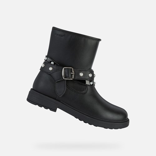 Clenkove Cizmy Geox Eclair Dievcenske Čierne | 01459-OWQV