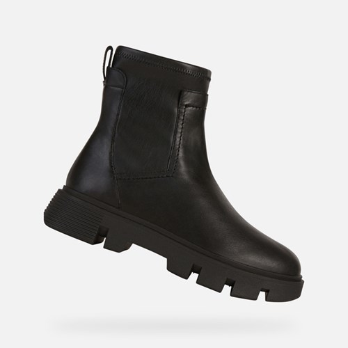 Clenkove Cizmy Geox Vilde Damske Čierne | 31687-VIGS