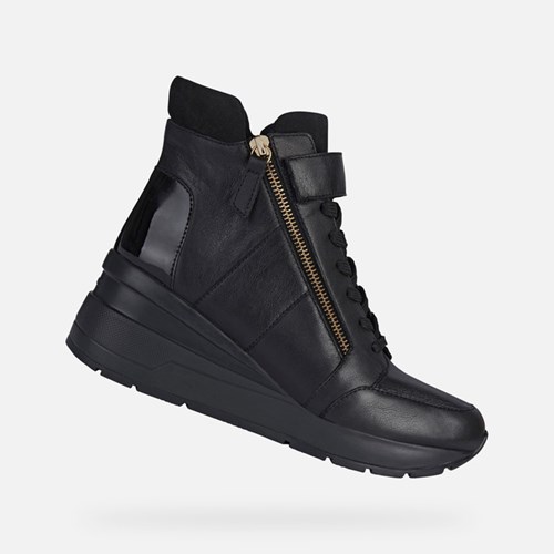 Clenkove Cizmy Geox Zosma Damske Čierne | 85160-CWFD