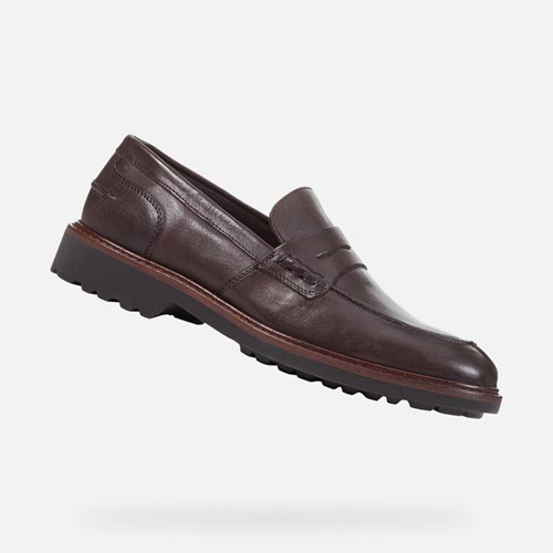 Mokasiny Geox Cannaregio Panske Tmavo Káva | 64105-KCMS