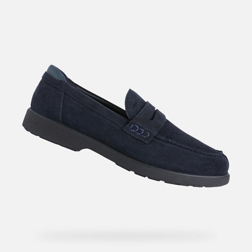 Mokasiny Geox Spherica Ec11 Panske Námornícka Modrá | 85147-UJZW
