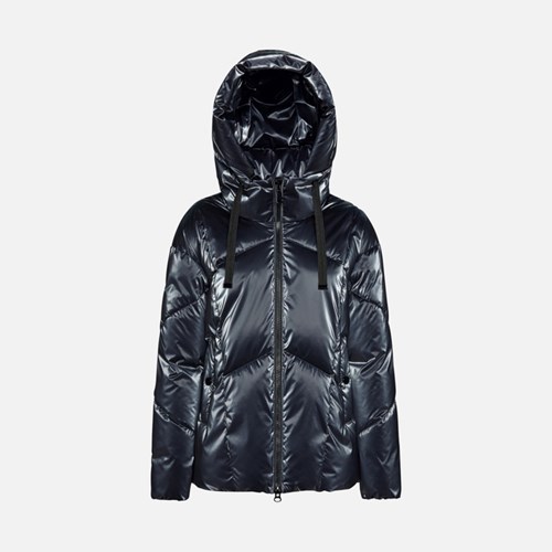 Páperové Bundy Geox Teoclea Damske Čierne | 10394-WHPS