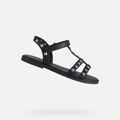 Sandále Geox Sandal Karly Dievcenske Čierne | 16098-RXLB