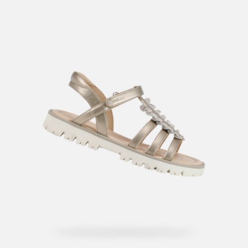 Sandále Geox Sandal Starblush Dievcenske Platina | 59107-IRTS