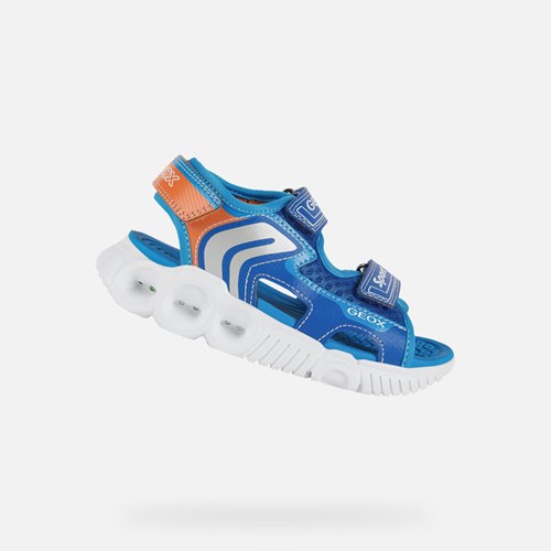 Sandále Geox Sandal Wroom Chlapcenske Kráľovská Modrá Oranžové | 43619-CNSG
