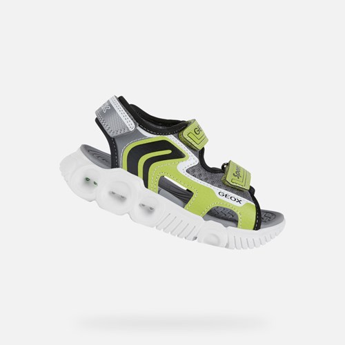 Sandále Geox Sandal Wroom Chlapcenske Čierne | 49256-JIBT