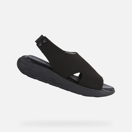 Sandále Geox Spherica Ec5 Damske Čierne | 45786-XOVG