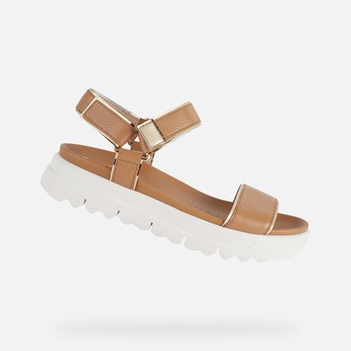 Sandále Geox Xand 2.1s Damske Svetlo Zlate | 49086-ZIXL