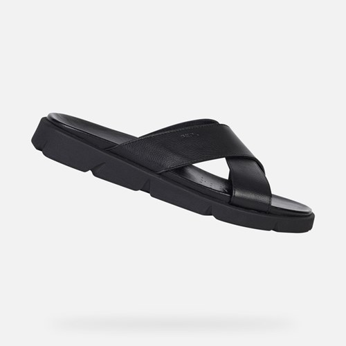 Sandále Geox Xand 2s Panske Čierne | 63405-GUJB