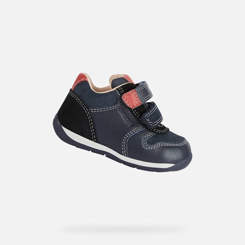Tenisky Geox Each Pre Babatka Námornícka Modrá Červené | 72501-OSDQ