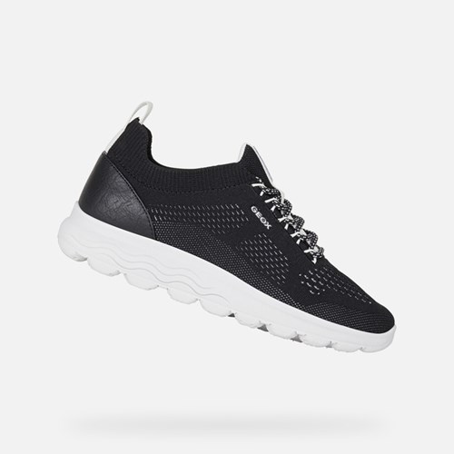 Tenisky Geox Spherica Damske Čierne | 01864-KTFH