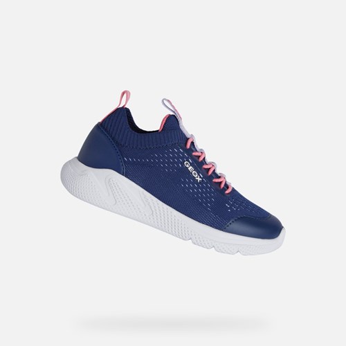 Tenisky Geox Sprintye Dievcenske Námornícka Modrá Fuchsie | 41598-ESGH