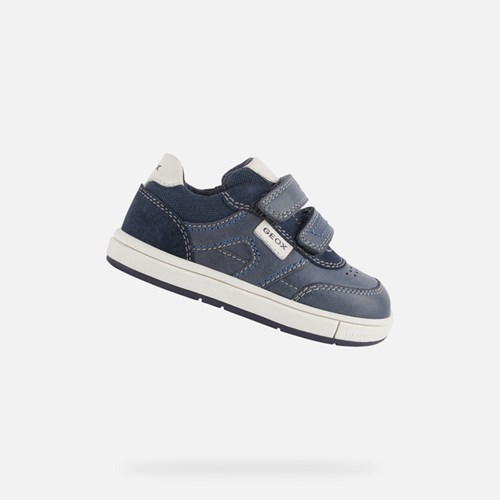 Tenisky Geox Trottola Pre Babatka Námornícka Modrá Biele | 68125-IBTY