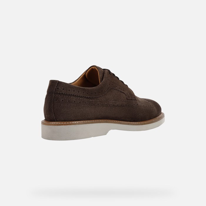 Casual Obuv Geox Gubbio Panske Tmavo Hnede | 68029-CRFN