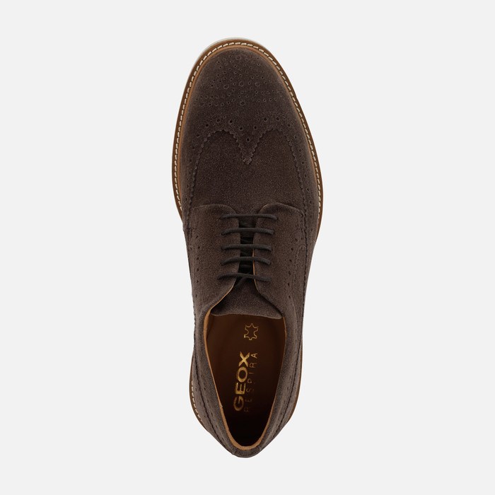 Casual Obuv Geox Gubbio Panske Tmavo Hnede | 68029-CRFN
