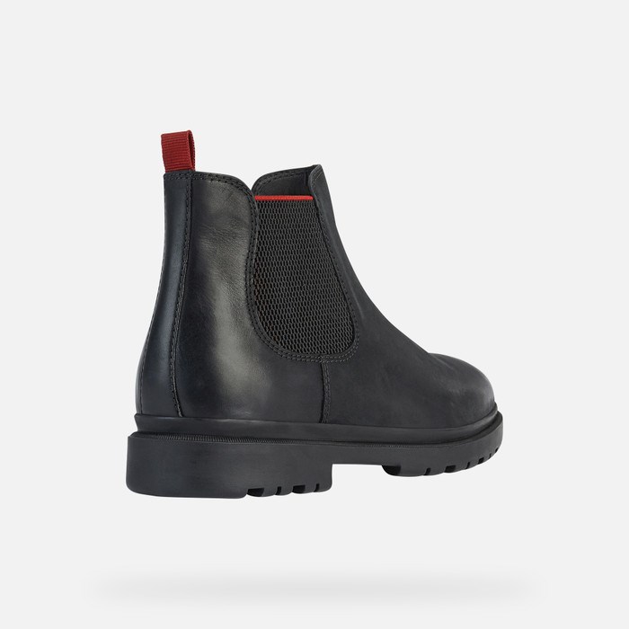 Clenkove Cizmy Geox Andalo Panske Čierne Červené | 60294-UQZD