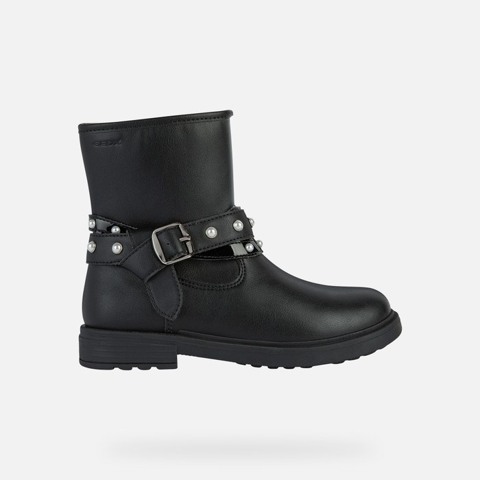 Clenkove Cizmy Geox Eclair Dievcenske Čierne | 01459-OWQV