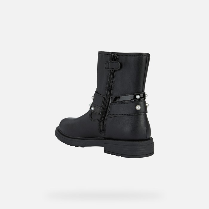 Clenkove Cizmy Geox Eclair Dievcenske Čierne | 01459-OWQV
