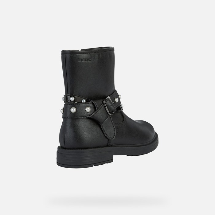 Clenkove Cizmy Geox Eclair Dievcenske Čierne | 01459-OWQV