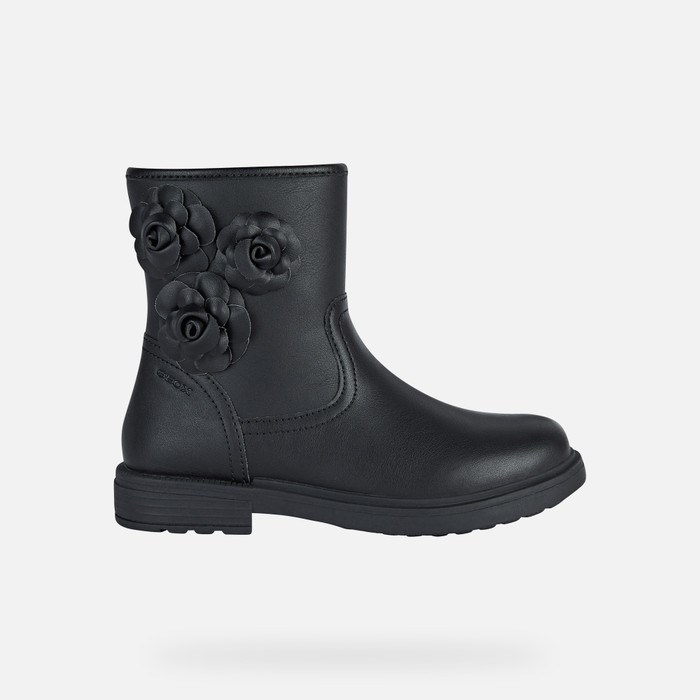 Clenkove Cizmy Geox Eclair Dievcenske Čierne | 69120-FZAM