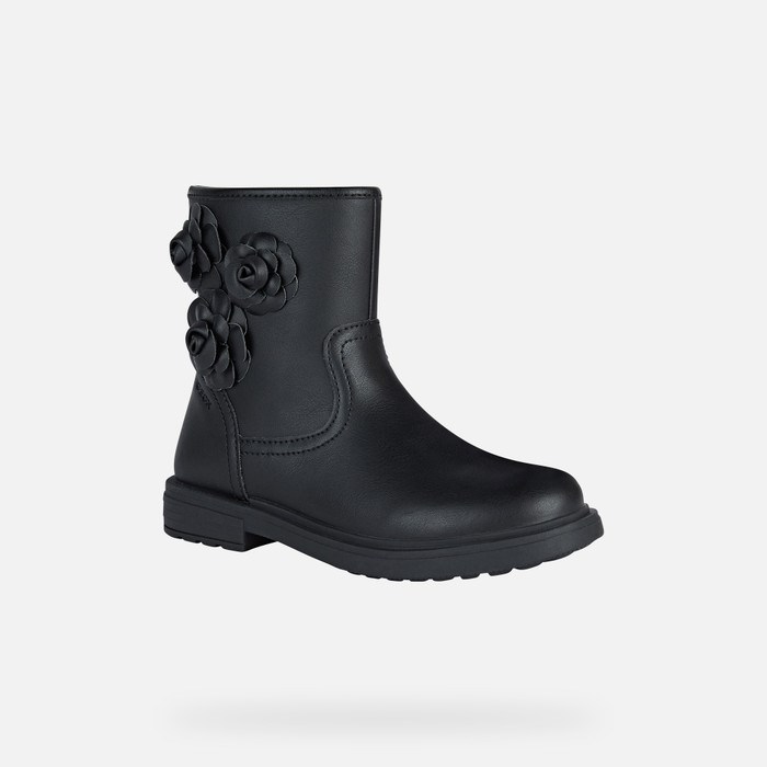 Clenkove Cizmy Geox Eclair Dievcenske Čierne | 69120-FZAM