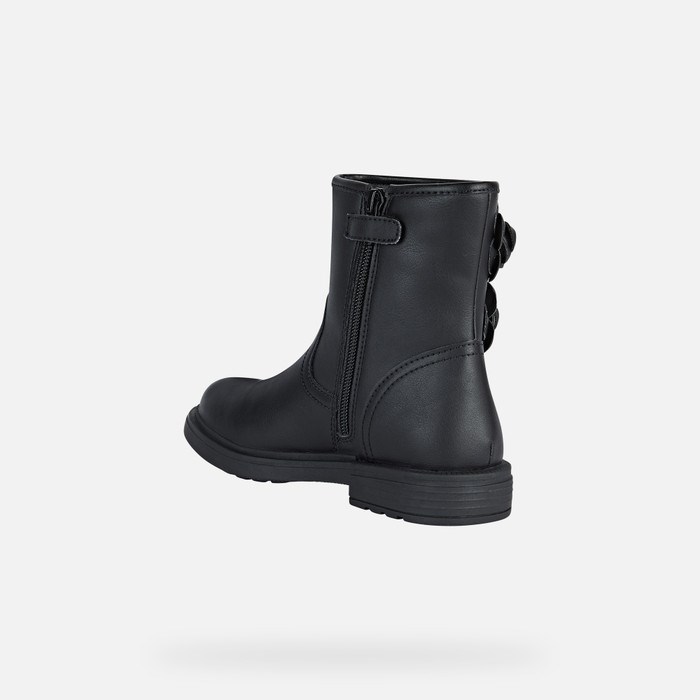 Clenkove Cizmy Geox Eclair Dievcenske Čierne | 69120-FZAM