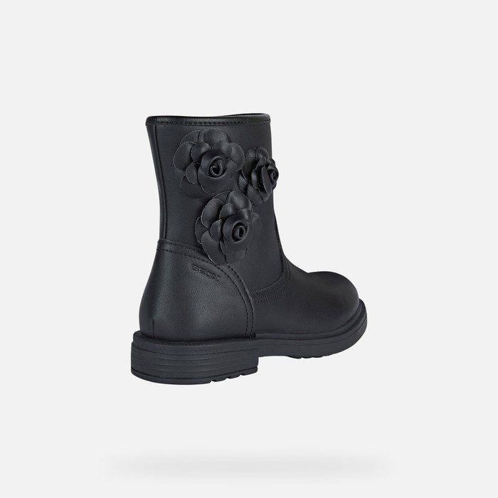 Clenkove Cizmy Geox Eclair Dievcenske Čierne | 69120-FZAM