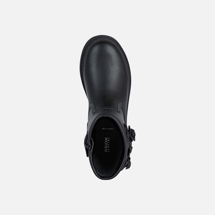 Clenkove Cizmy Geox Eclair Dievcenske Čierne | 69120-FZAM
