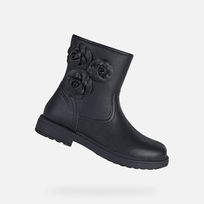 Clenkove Cizmy Geox Eclair Dievcenske Čierne | 69120-FZAM