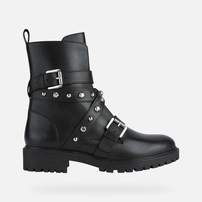 Clenkove Cizmy Geox Hoara Damske Čierne | 64397-UJEX