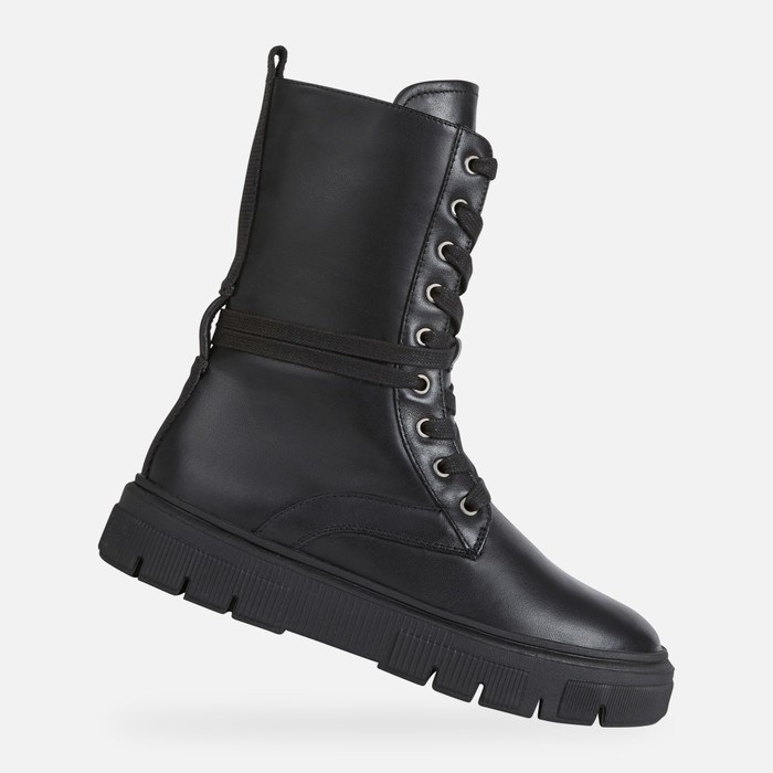 Clenkove Cizmy Geox Isotte Damske Čierne | 13849-YWTD