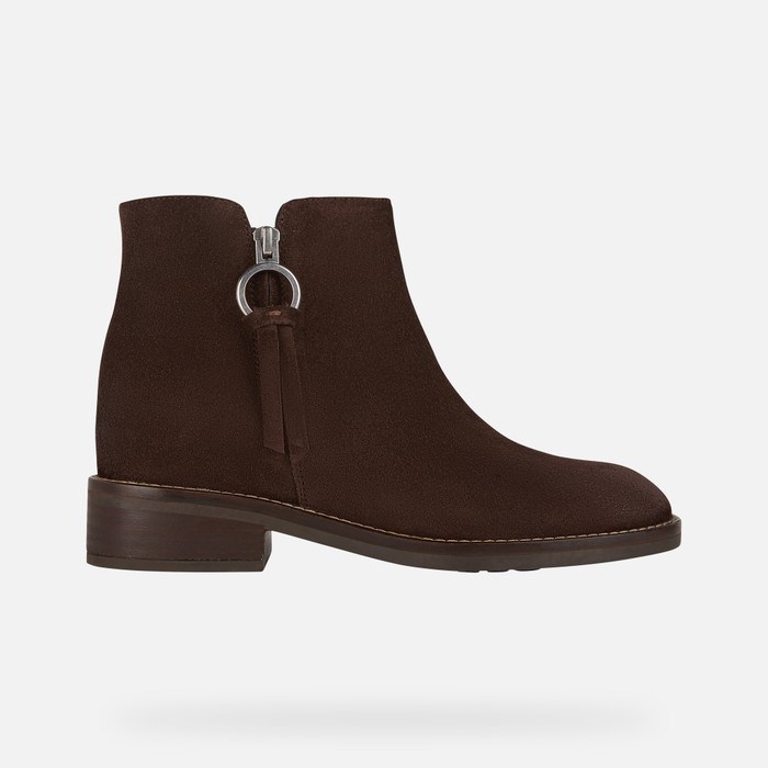 Clenkove Cizmy Geox Larysse Damske Káva | 64327-WDNU