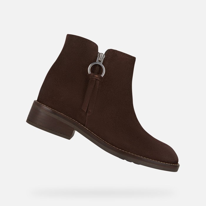 Clenkove Cizmy Geox Larysse Damske Káva | 64327-WDNU