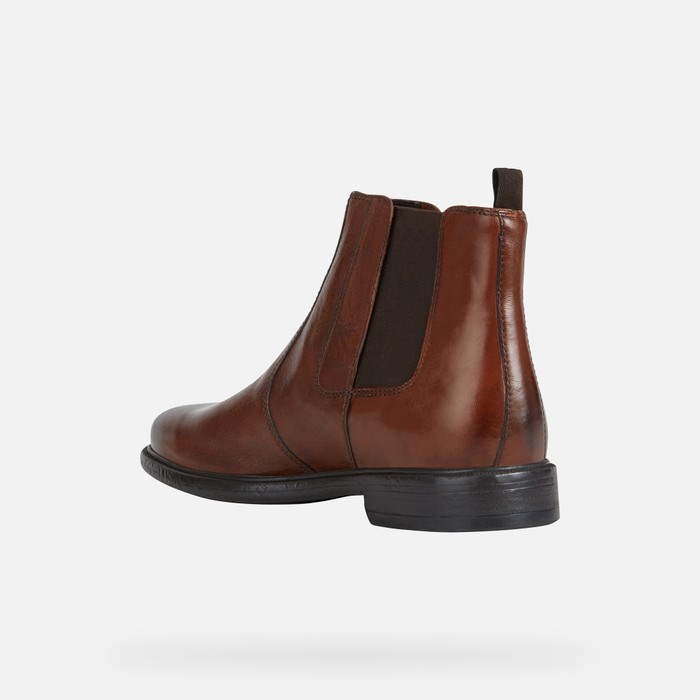 Clenkove Cizmy Geox Terence Panske Hnede | 68947-XZFN