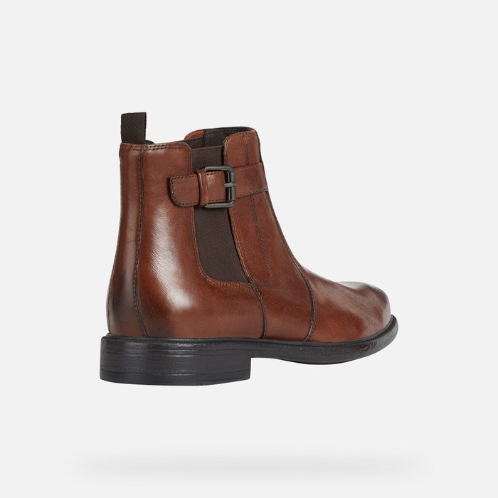 Clenkove Cizmy Geox Terence Panske Hnede | 68947-XZFN