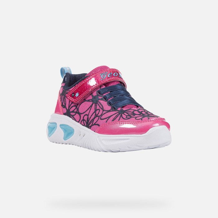 Light-up Shoes Geox Assister Dievcenske Fuchsie Námornícka Modrá | 47109-ELVG