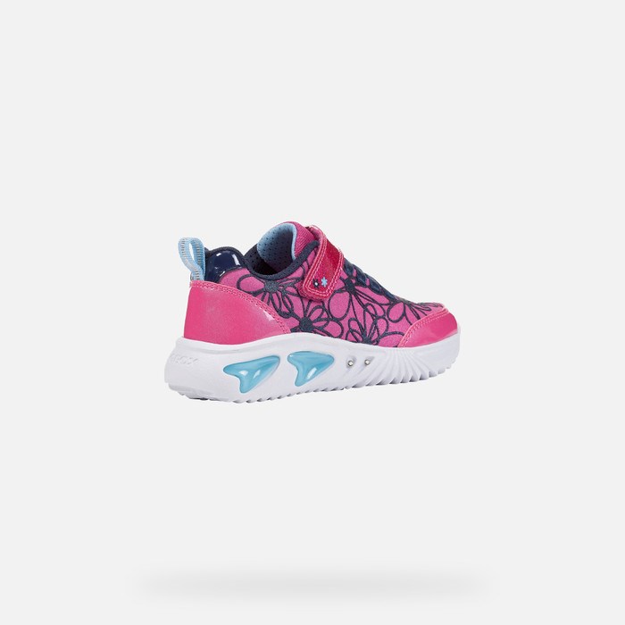 Light-up Shoes Geox Assister Dievcenske Fuchsie Námornícka Modrá | 47109-ELVG