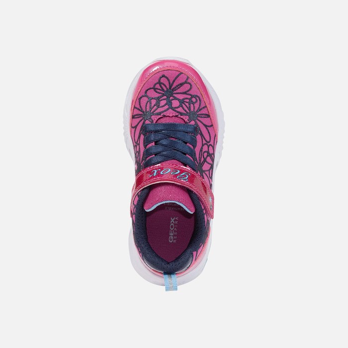 Light-up Shoes Geox Assister Dievcenske Fuchsie Námornícka Modrá | 47109-ELVG