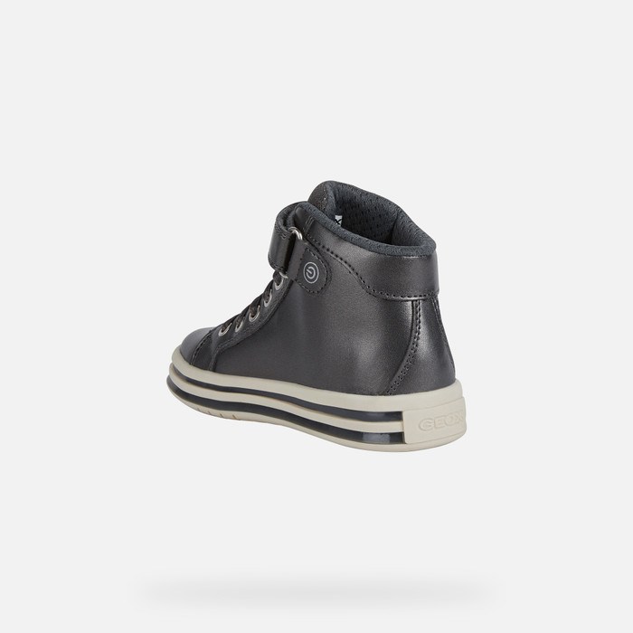 Light-up Shoes Geox Pawnee Dievcenske Tmavo Siva | 61385-ZCJG