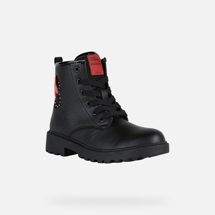 Mid-calf Boots Geox Casey Dievcenske Čierne | 62370-HBCA