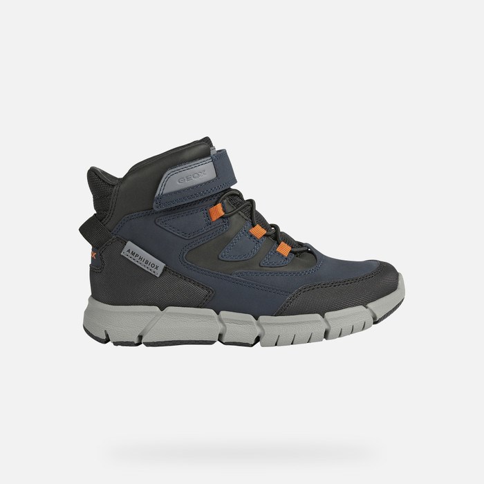Mid-calf Boots Geox Flexyper Abx Chlapcenske Námornícka Modrá Siva | 54076-OSYG