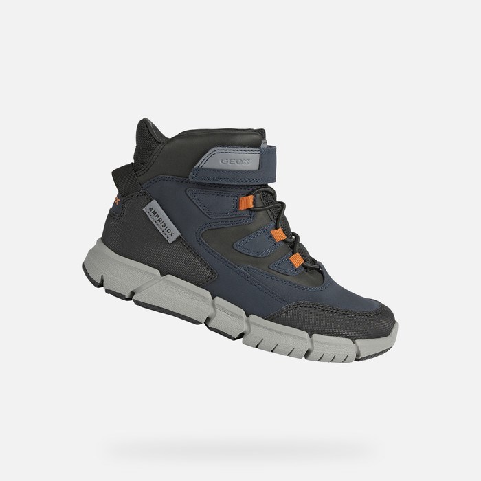 Mid-calf Boots Geox Flexyper Abx Chlapcenske Námornícka Modrá Siva | 54076-OSYG