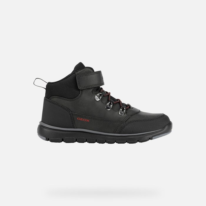 Mid-calf Boots Geox Xunday Chlapcenske Čierne | 16059-NZTF