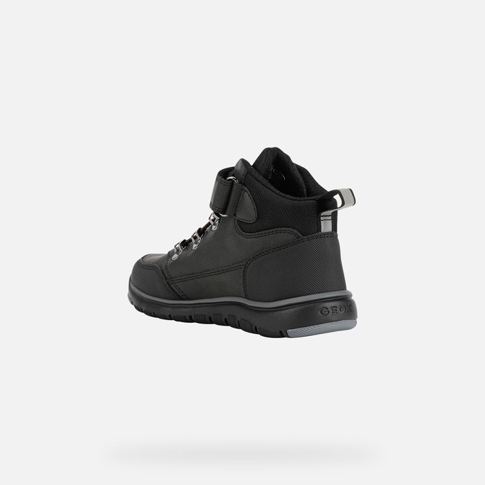 Mid-calf Boots Geox Xunday Chlapcenske Čierne | 16059-NZTF
