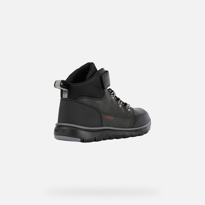 Mid-calf Boots Geox Xunday Chlapcenske Čierne | 16059-NZTF