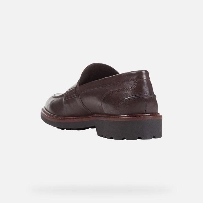 Mokasiny Geox Cannaregio Panske Tmavo Káva | 64105-KCMS