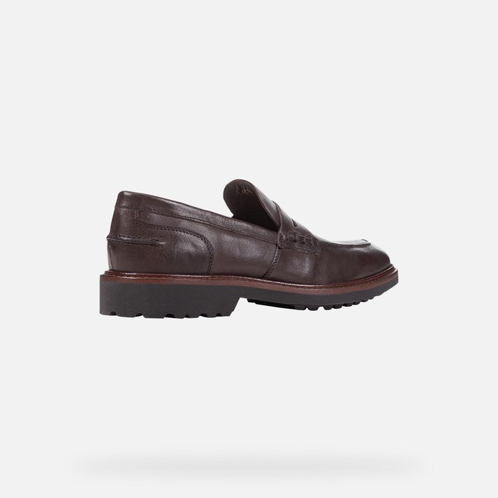 Mokasiny Geox Cannaregio Panske Tmavo Káva | 64105-KCMS