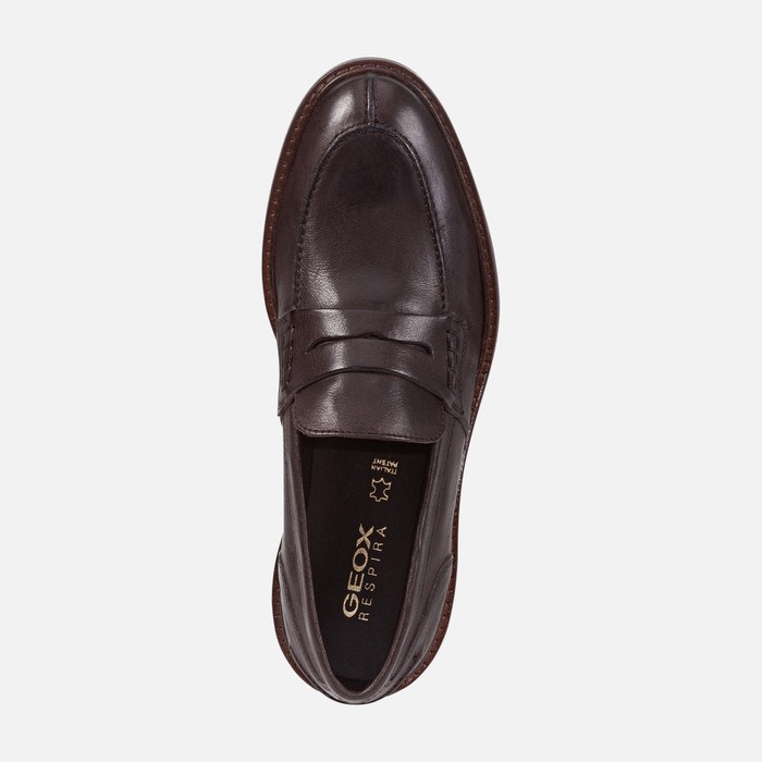 Mokasiny Geox Cannaregio Panske Tmavo Káva | 64105-KCMS