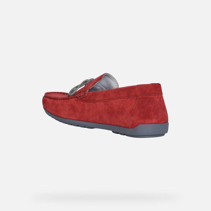 Mokasiny Geox Tivoli Panske Červené | 71340-XSBT